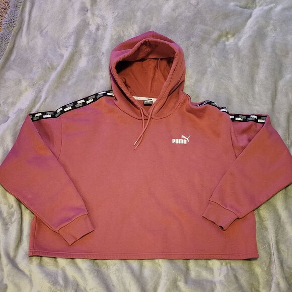 *NWOT* Women's cropped XXL Puma Mauve pullover hoodie sweatshirt - Picture 13 of 16